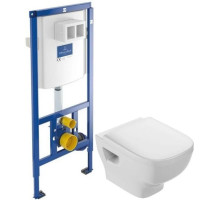 Комплект подвесной унитаз Jacob Delafon Struktura EDF102-00 + E4272-00 + система инсталляции Villeroy & Boch 92246100