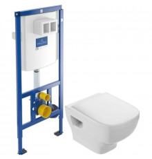 Комплект подвесной унитаз Jacob Delafon Struktura EDF102-00 + E4272-00 + система инсталляции Villeroy & Boch 92246100