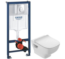 Комплект подвесной унитаз Jacob Delafon Struktura EDF102-00 + E70025-00 + система инсталляции Grohe 38721001