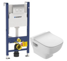 Комплект подвесной унитаз Jacob Delafon Struktura EDF102-00 + E70025-00 + система инсталляции Geberit 458.124.21.1