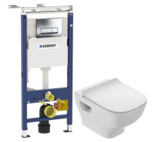 Комплект подвесной унитаз Jacob Delafon Struktura EDF102-00 + E70025-00 + система инсталляции Geberit 458.125.21.1