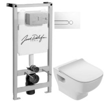 Комплект подвесной унитаз Jacob Delafon Struktura EDF102-00 + E70025-00 + система инсталляции Jacob Delafon E5504-NF + E4326-00