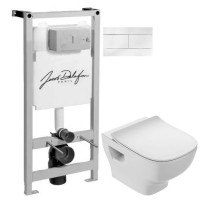 Комплект подвесной унитаз Jacob Delafon Struktura EDF102-00 + E70025-00 + система инсталляции Jacob Delafon E5504-NF + E4316-00