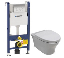 Комплект подвесной унитаз Noken Hotels N399999901 + N356330439 + система инсталляции Geberit 458.124.21.1