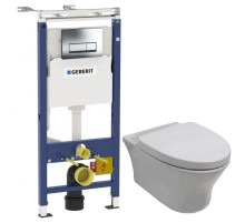 Комплект подвесной унитаз Noken Hotels N399999901 + N356330439 + система инсталляции Geberit 458.125.21.1
