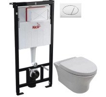 Комплект подвесной унитаз Noken Hotels N399999901 + N356330439 + система инсталляции AlcaPlast AM101/11203:1RUSSETM71