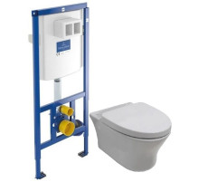 Комплект подвесной унитаз Noken Hotels N399999901 + N356330439 + система инсталляции Villeroy & Boch 92246100