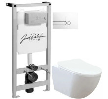 Комплект подвесной унитаз Creavit Free FE322-11CB00E-0000 + KC0903.02.0000E + система инсталляции Jacob Delafon E5504-NF + E4326-00