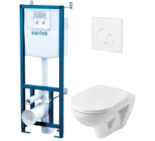 Комплект подвесной унитаз + система инсталляции Santek Бореаль 1.WH30.2.464
