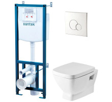 Комплект подвесной унитаз + система инсталляции Santek Нео 1.WH50.1.543