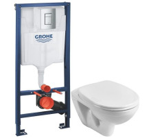 Комплект подвесной унитаз Santek Бореаль 1.WH30.1.977 + система инсталляции Grohe 38772001