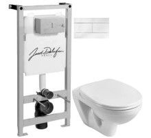 Комплект подвесной унитаз Santek Бореаль 1.WH30.1.977 + система инсталляции Jacob Delafon E5504-NF + E4316-00