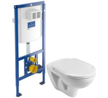 Комплект подвесной унитаз Santek Бореаль 1.WH30.2.205 + система инсталляции Villeroy & Boch 92246100