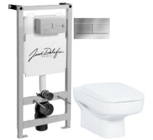 Комплект подвесной унитаз Creavit Sphinx SP320-11CB00E-0000 + KC1803.01.0000E + система инсталляции Jacob Delafon E5504-NF + E4316-CP