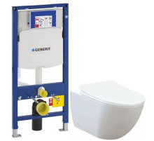 Комплект подвесной унитаз Creavit Free FE320-11CB00E-0000 + KC0903.02.0000E + система инсталляции Geberit 111.300.00.5