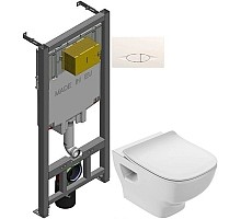 Комплект подвесной унитаз Jacob Delafon Struktura EDF102-00 + E70025-00 + система инсталляции Jacob Delafon E29025-NF + E29026-01R