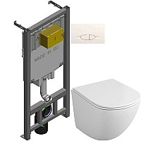 Комплект подвесной унитаз OWL 1975 Vind OWLT190302 + система инсталляции Jacob Delafon E29025-NF + E29026-01R