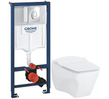 Комплект подвесной унитаз Creavit Bull BL320-11CB00E-0000 + KC0603.01.0000E + система инсталляции Grohe 38721001