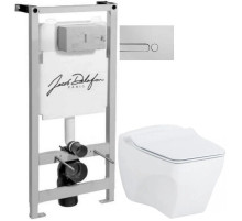 Комплект подвесной унитаз Creavit Bull BL320-11CB00E-0000 + KC0603.01.0000E + система инсталляции Jacob Delafon E5504-NF + E4326-CP
