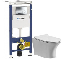 Комплект подвесной унитаз Orange C01-100W + система инсталляции Geberit 458.125.21.1