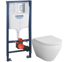 Комплект подвесной унитаз Am.Pm Spirit 2.0 C701700WH + C707857WH + система инсталляции Grohe 38772001