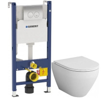Комплект подвесной унитаз Am.Pm Spirit 2.0 C701700WH + C707857WH + система инсталляции Geberit 458.124.21.1