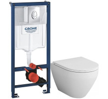 Комплект подвесной унитаз Am.Pm Spirit 2.0 C701700WH + C707857WH + система инсталляции Grohe 38721001