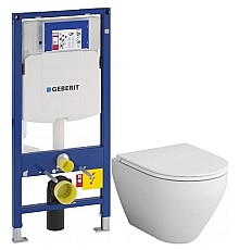 Комплект подвесной унитаз Am.Pm Spirit 2.0 C701700WH + C707857WH + система инсталляции Geberit 111.300.00.5