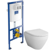 Комплект подвесной унитаз Am.Pm Spirit 2.0 C701700WH + C707857WH + система инсталляции Villeroy & Boch 92246100