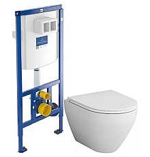 Комплект подвесной унитаз Am.Pm Spirit 2.0 C701700WH + C707857WH + система инсталляции Villeroy & Boch 92246100