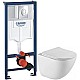 Купить Комплект подвесной унитаз BelBagno Amanda BB051CHR + BB051SC + система инсталляции Grohe 38721001 в магазине сантехники Santeh-Crystal.ru