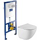 Купить Комплект подвесной унитаз BelBagno Amanda BB051CHR + BB051SC + система инсталляции Villeroy & Boch 92246100 в магазине сантехники Santeh-Crystal.ru