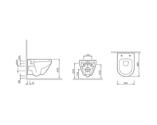 Заказать Комплект подвесной унитаз Am.Pm Spirit 2.0 C701700WH + C707857WH + система инсталляции Grohe 38772001 в магазине сантехники Santeh-Crystal.ru