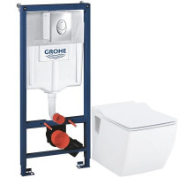 Комплект подвесной унитаз Creavit Trend TP324-11CB00E-0000 + KC2303.01.0000E + система инсталляции Grohe 38721001