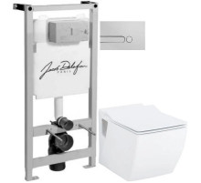 Комплект подвесной унитаз Creavit Trend TP324-11CB00E-0000 + KC2303.01.0000E + система инсталляции Jacob Delafon E5504-NF + E4326-CP