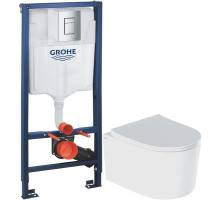 Комплект подвесной унитаз IDDIS Stone STORDSEI25 + система инсталляции Grohe 38772001