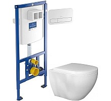 Комплект подвесной унитаз Bien Dune DNKA052N1VP0W3000 + система инсталляции Villeroy & Boch 92246100 + 92249068