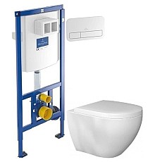 Комплект подвесной унитаз Bien Dune DNKA052N1VP0W3000 + система инсталляции Villeroy & Boch 92246100 + 92249068