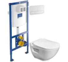 Комплект подвесной унитаз Bien Harmony HRKA052N2VP0W3000 + система инсталляции Villeroy & Boch 92246100 + 92249068