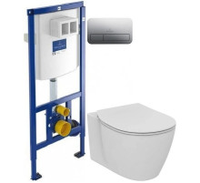 Комплект подвесной унитаз Ideal Standard Connect E771801 + E772401 + система инсталляции Villeroy & Boch 92246100 + 92249061