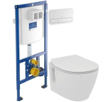 Комплект подвесной унитаз Ideal Standard Connect Space E804601 + E772401 + система инсталляции Villeroy & Boch 92246100 + 92249068