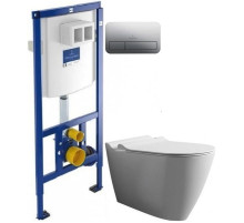 Комплект подвесной унитаз Bien Mineral MNKA052N1VP0W3000 + система инсталляции Villeroy & Boch 92246100 + 92249061