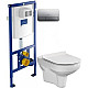 Купить Комплект подвесной унитаз Cersanit City MZ-CITY-COn-S-DL + система инсталляции Villeroy & Boch 92246100 + 92249061 в магазине сантехники Santeh-Crystal.ru