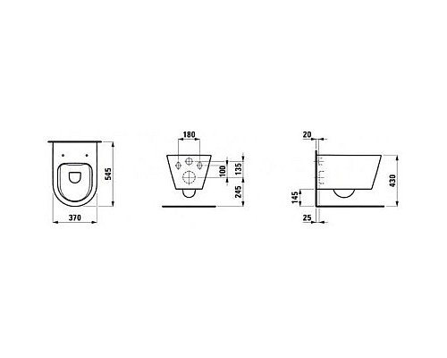 Приобрести Комплект подвесной унитаз Laufen Kartell by Laufen 8.2033.6.000.000.1 + 8.9133.1.000.000.1 + система инсталляции Villeroy & Boch 92246100 + 92249068 в магазине сантехники Santeh-Crystal.ru