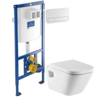 Комплект подвесной унитаз Roca The Gap 346477000 + 801472004 + система инсталляции Villeroy & Boch 92246100 + 92249068