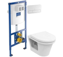 Комплект подвесной унитаз Toto CF CW132Y#NW1 + VC130 + система инсталляции Villeroy & Boch 92246100 + 92249068