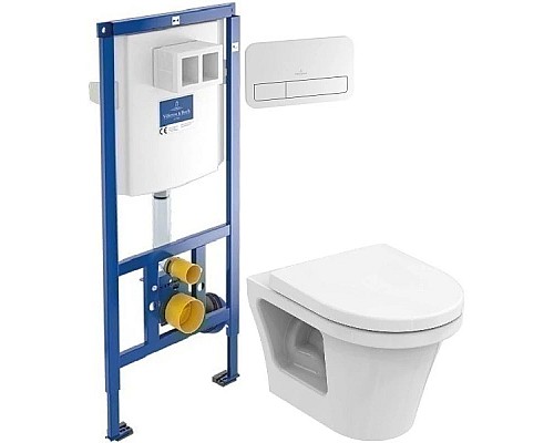 Заказать Комплект подвесной унитаз Toto CF CW132Y#NW1 + VC130 + система инсталляции Villeroy & Boch 92246100 + 92249068 в магазине сантехники Santeh-Crystal.ru