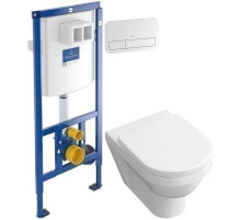 Комплект подвесной унитаз Villeroy & Boch Omnia Architectura 567410R1 + 98M9C101 + система инсталляции Villeroy & Boch 92246100 + 92249068