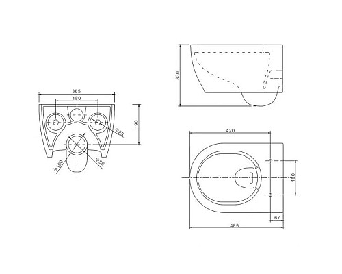 Приобрести Комплект подвесной унитаз SSWW CT2038V + система инсталляции Villeroy & Boch 92246100 + 92249061 в магазине сантехники Santeh-Crystal.ru