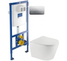 Комплект подвесной унитаз Teka Nexos 117320001 + система инсталляции Villeroy & Boch 92246100 + 92249061